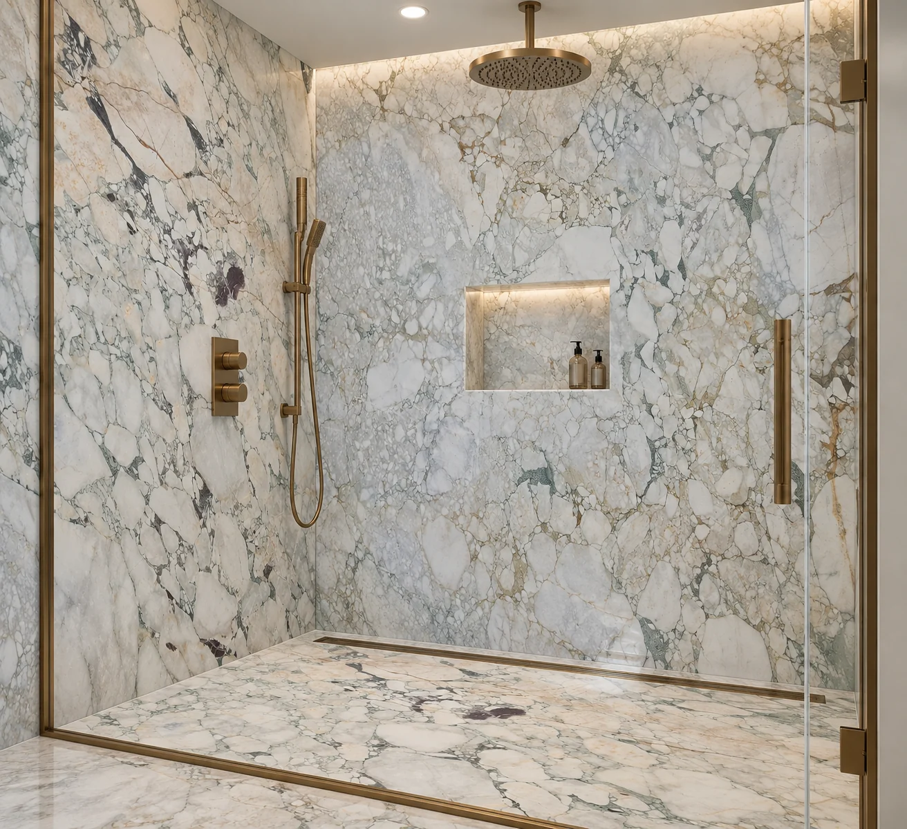 Shower Suites natural stone application