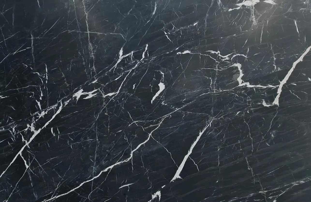 Nero Marquina natural stone slab